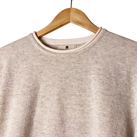 Woolrich Wool Blend Knit Off White Khaki Heather Sweater | L - Picture 2 of 8